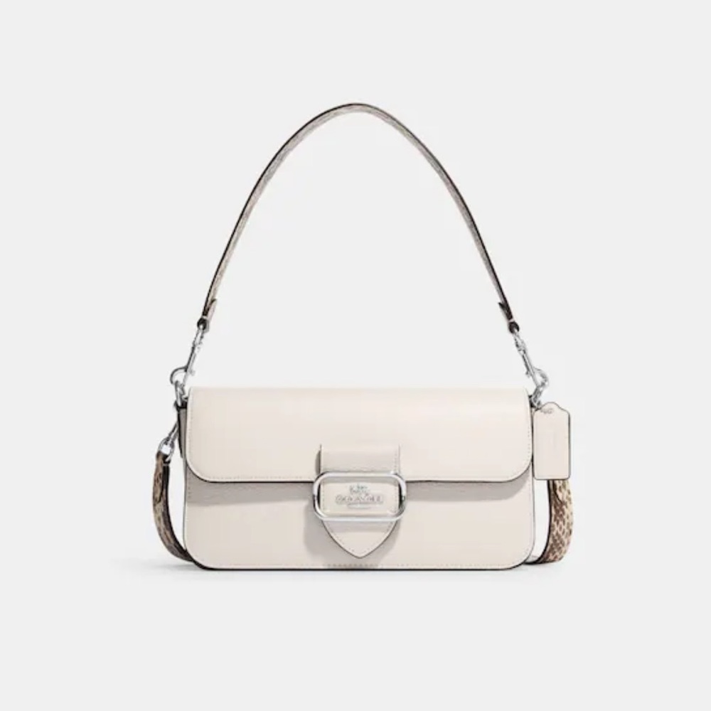 Coach Morgan shoulder bag. Color: Chalk and snakeskin LIKE NEW
